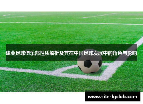 建业足球俱乐部性质解析及其在中国足球发展中的角色与影响